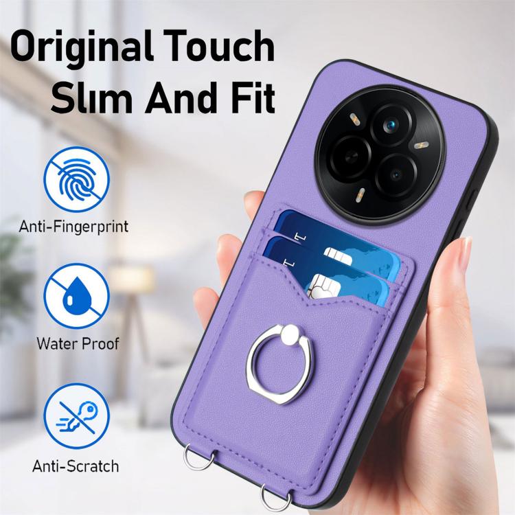 For Realme 14 Pro R20 Ring Card Holder Phone Case