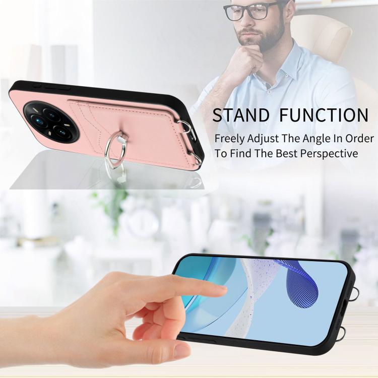 For Realme 14 Pro+ R20 Ring Card Holder Phone Case