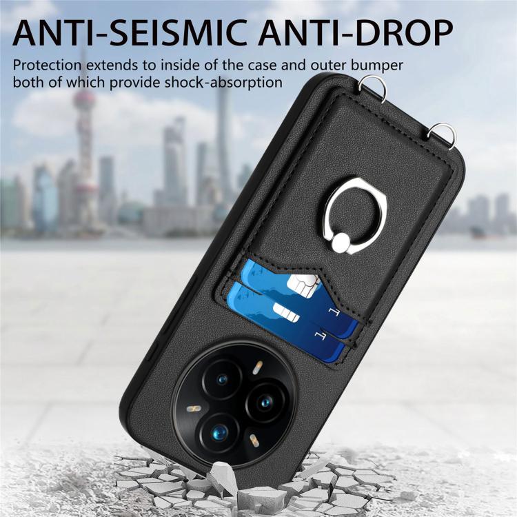 For Realme 14 Pro+ R20 Ring Card Holder Phone Case