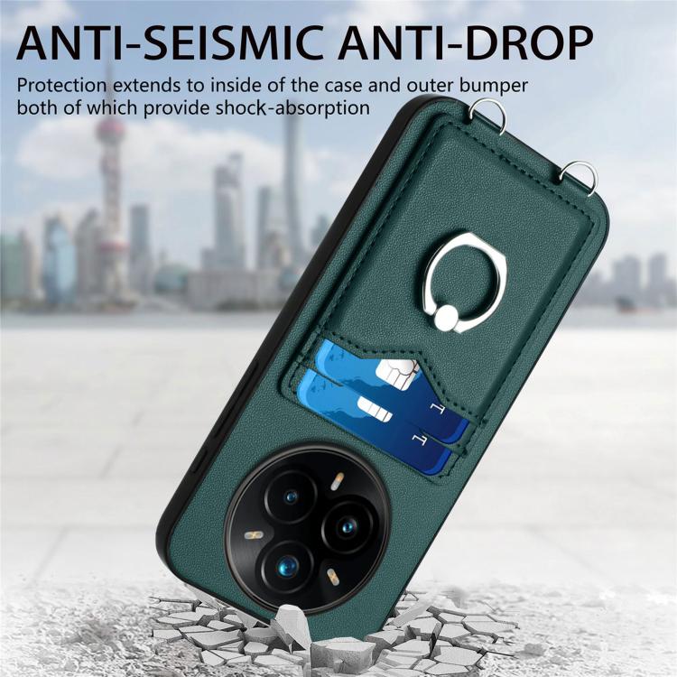 For Realme 14 Pro+ R20 Ring Card Holder Phone Case