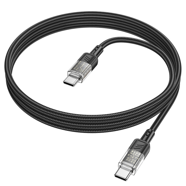 hoco U129 Spirit 1.2m 60W USB-C / Type-C to Type-C Transparent Charging Data Cable