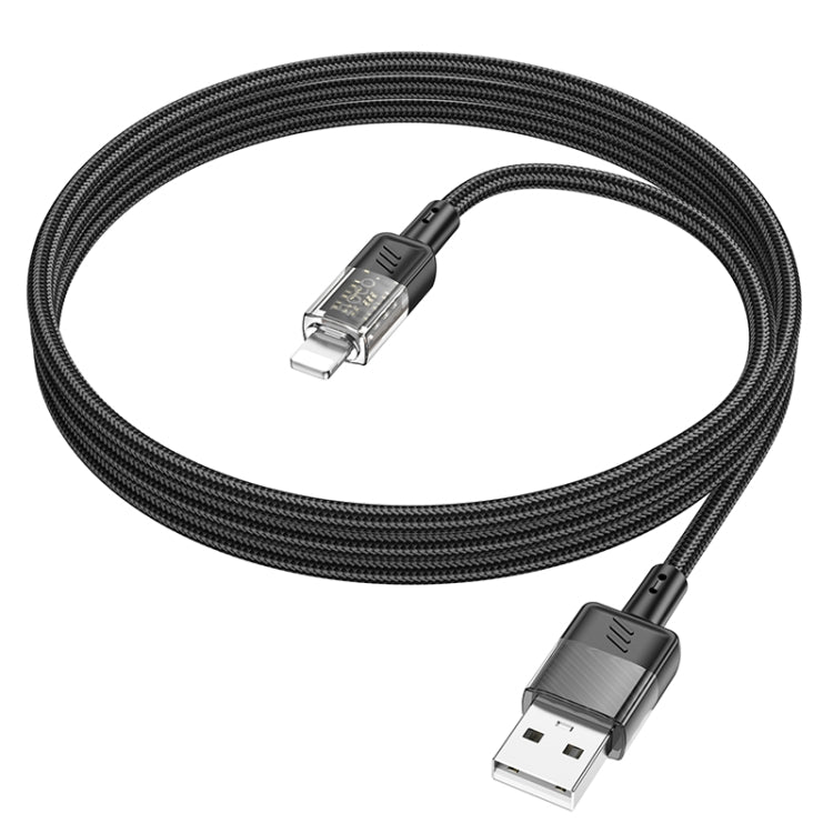 hoco U129 Spirit 1.2m 2.4A USB to 8 Pin Transparent Charging Data Cable