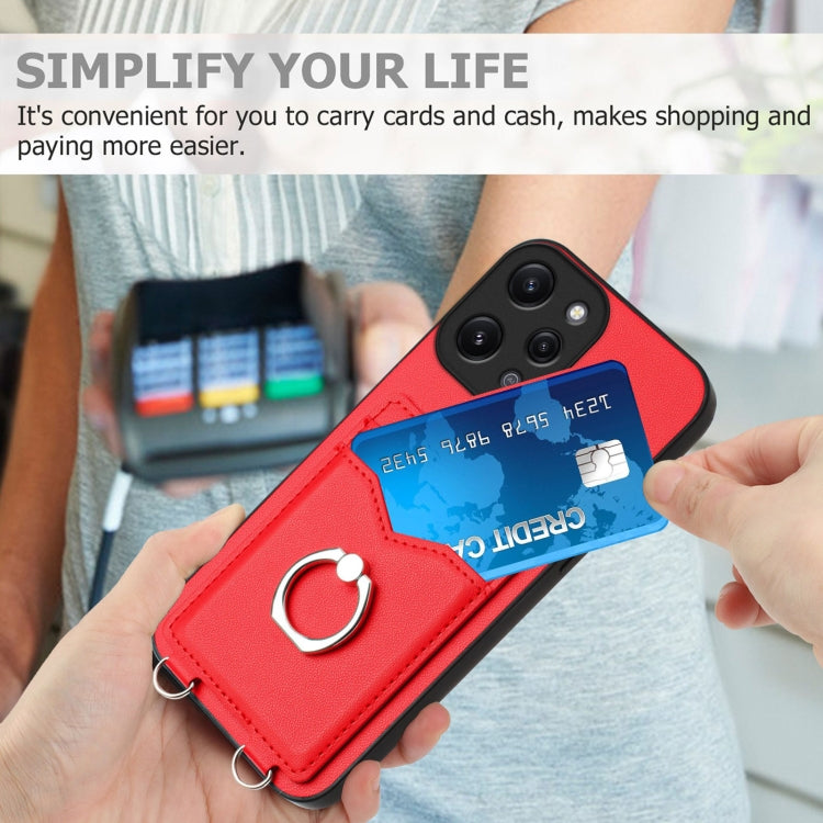For Xiaomi Redmi 12 4G Global R20 Ring Card Holder Phone Case