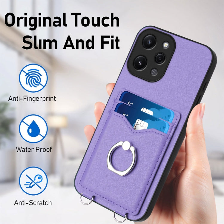 For Xiaomi Redmi 12 4G Global R20 Ring Card Holder Phone Case