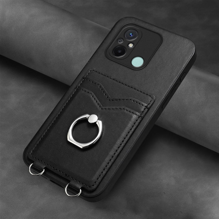 For Xiaomi Redmi 12C / 11A R20 Ring Card Holder Phone Case