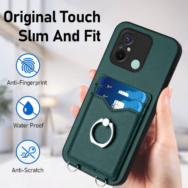 For Xiaomi Redmi 12C / 11A R20 Ring Card Holder Phone Case