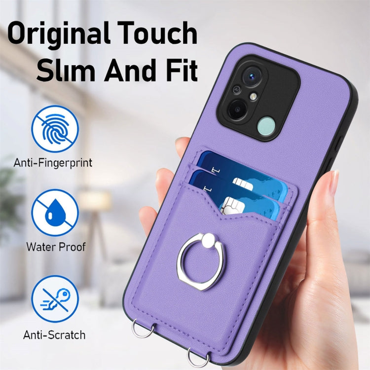 For Xiaomi Redmi 12C / 11A R20 Ring Card Holder Phone Case