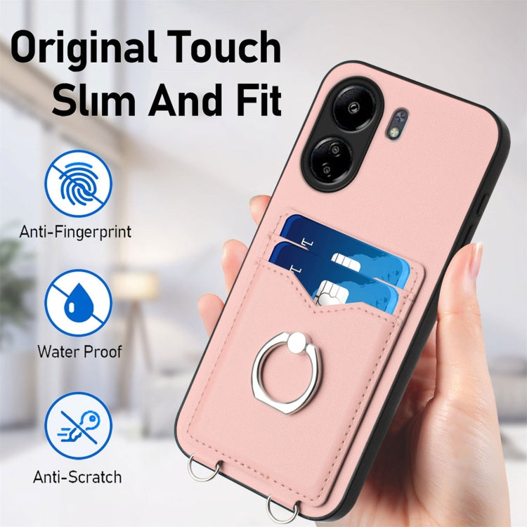 For Xiaomi Poco C65 R20 Ring Card Holder Phone Case