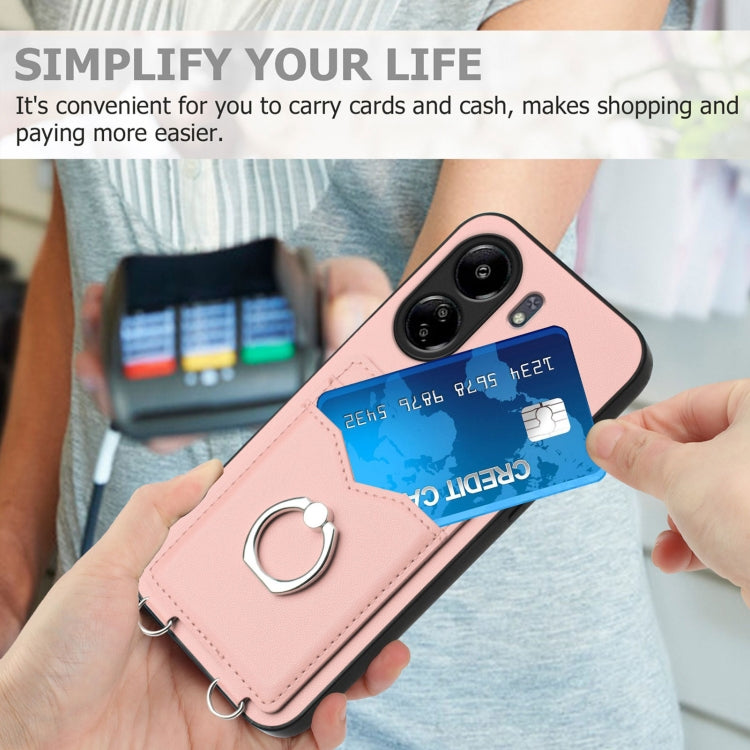 For Xiaomi Poco C65 R20 Ring Card Holder Phone Case