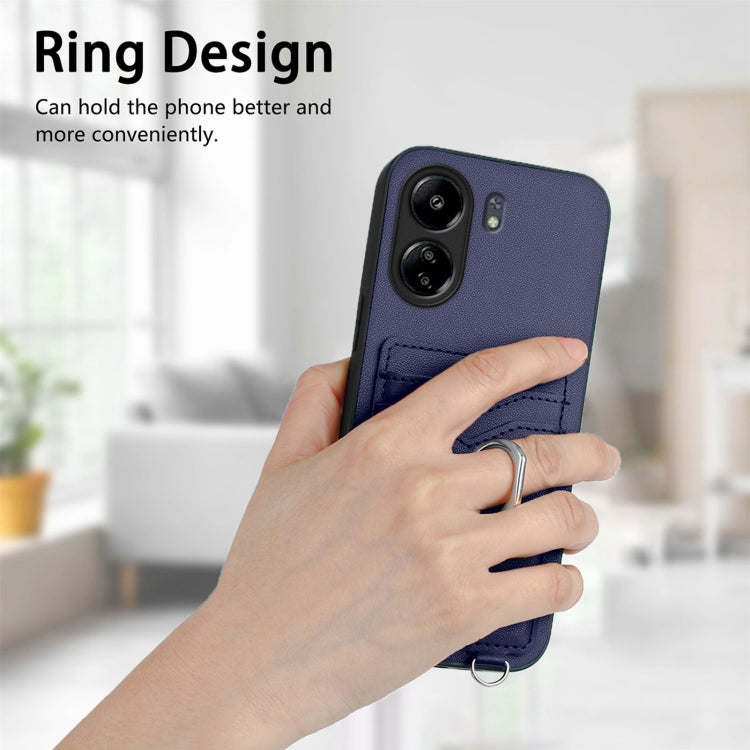 For Xiaomi Poco C65 R20 Ring Card Holder Phone Case