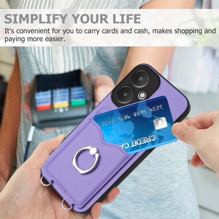 For Xiaomi Redmi 13C 5G / 13R R20 Ring Card Holder Phone Case
