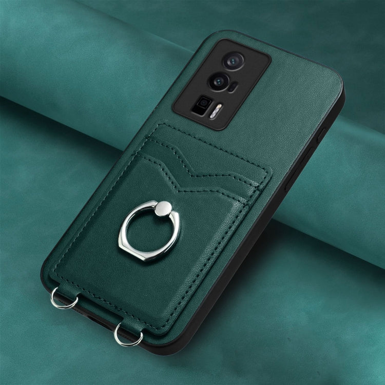 For Xiaomi Poco F5 Pro 5G R20 Ring Card Holder Phone Case