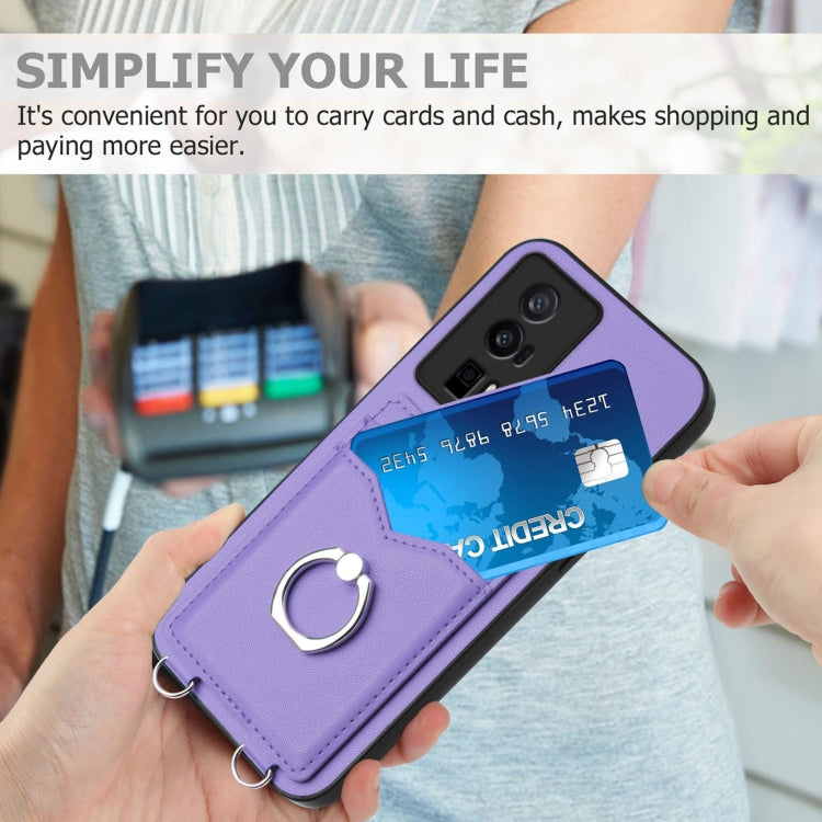 For Xiaomi Poco F5 Pro 5G R20 Ring Card Holder Phone Case