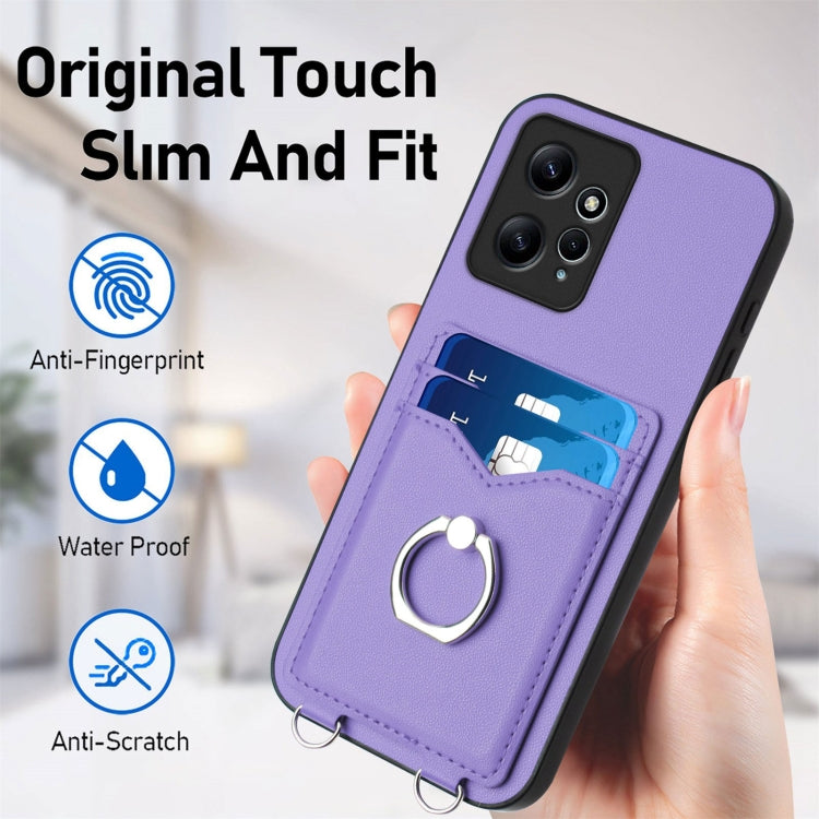 For Xiaomi Redmi Note 12 4G Global R20 Ring Card Holder Phone Case