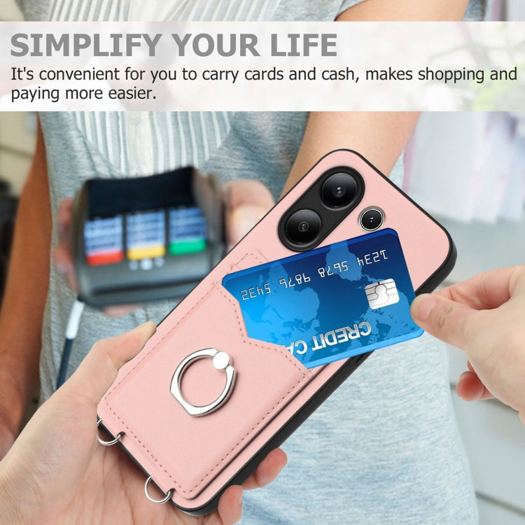 For Xiaomi Redmi Note 13 4G Global R20 Ring Card Holder Phone Case