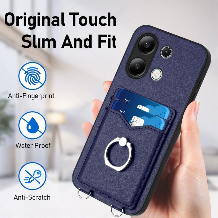 For Xiaomi Redmi Note 13 4G Global R20 Ring Card Holder Phone Case