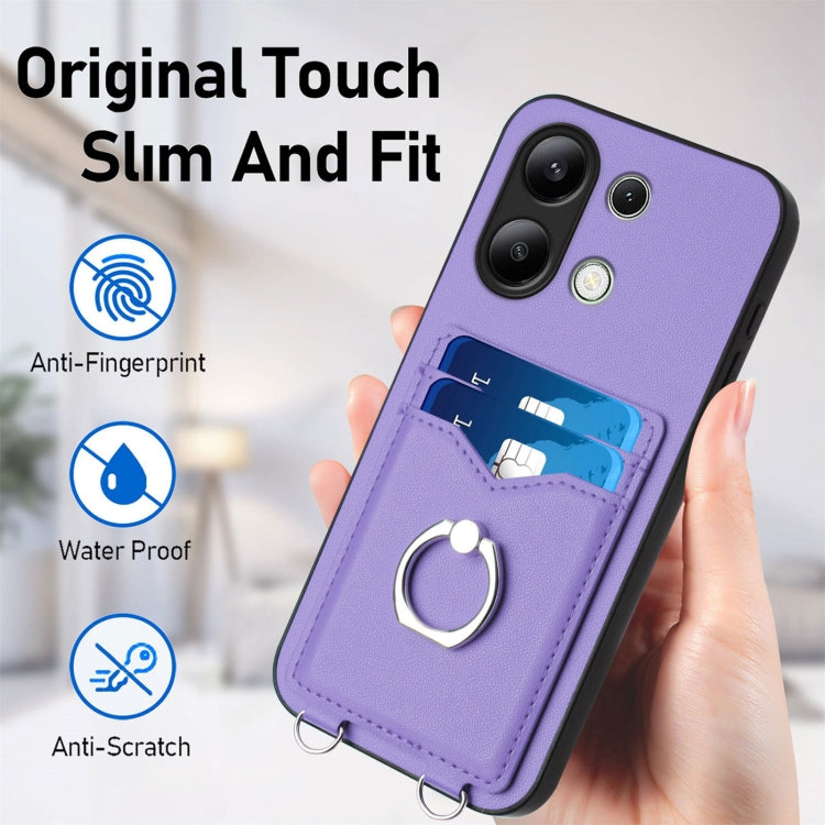 For Xiaomi Redmi Note 13 4G Global R20 Ring Card Holder Phone Case