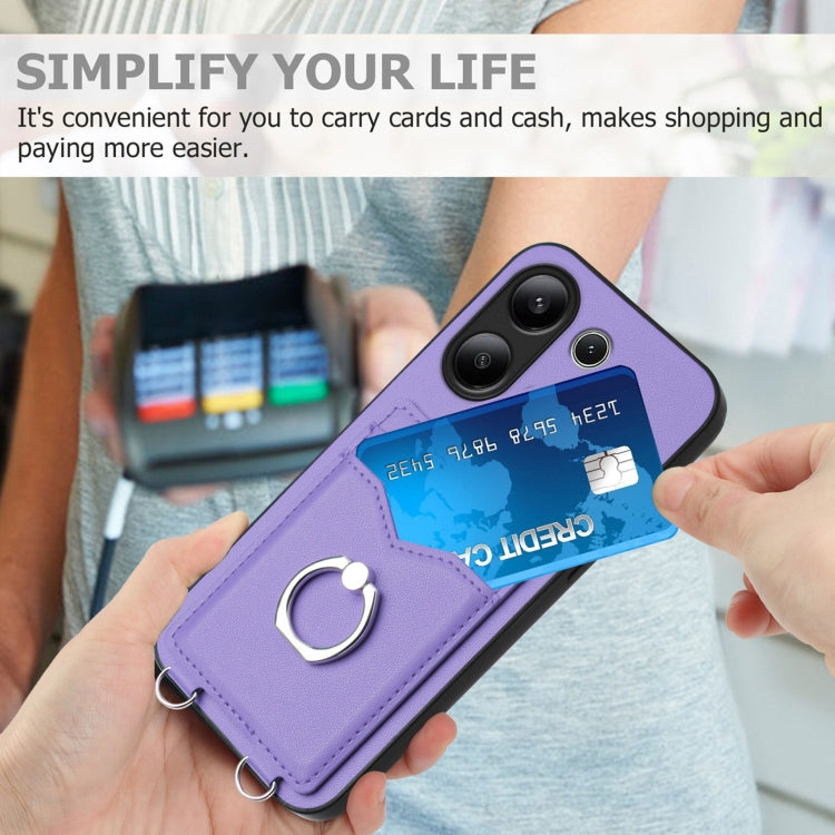 For Xiaomi Redmi Note 13 4G Global R20 Ring Card Holder Phone Case