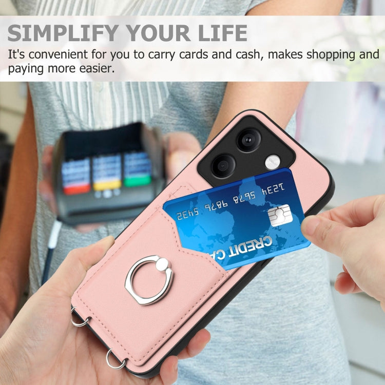 For Xiaomi Redmi Note 13 5G R20 Ring Card Holder Phone Case