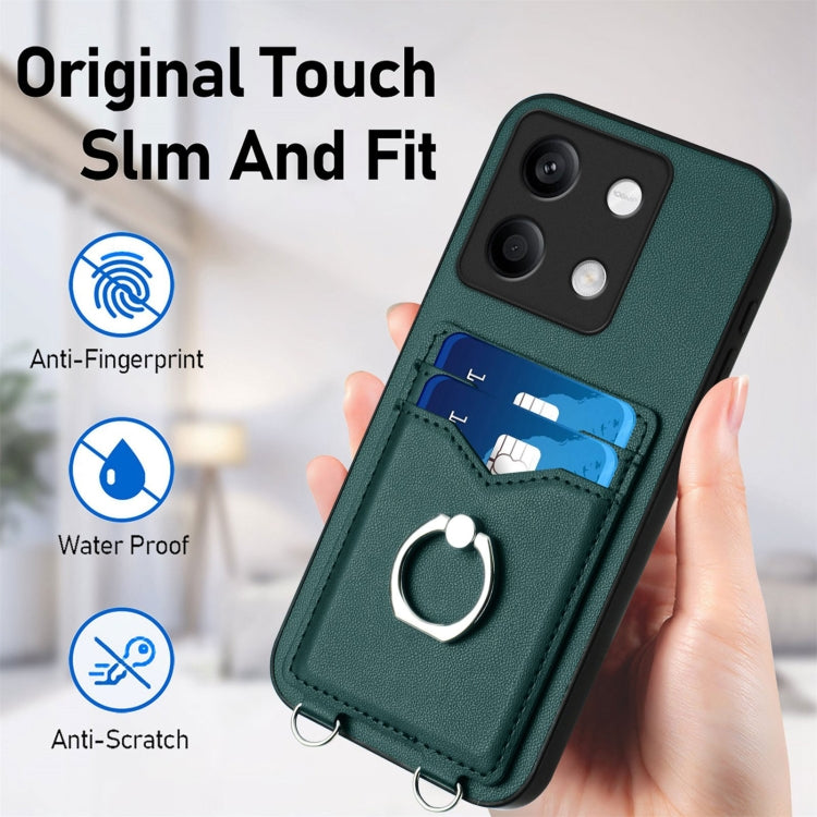 For Xiaomi Redmi Note 13 5G R20 Ring Card Holder Phone Case