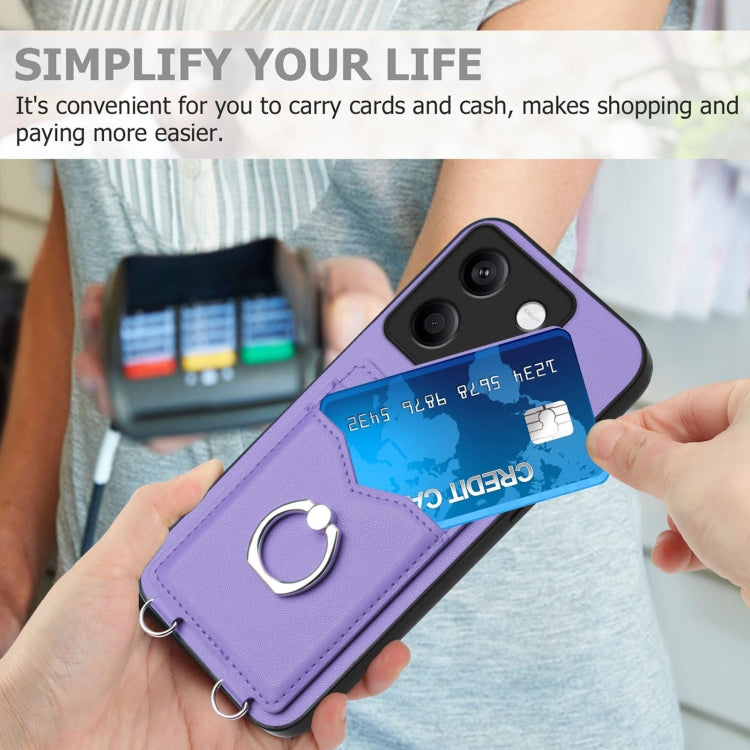 For Xiaomi Redmi Note 13 5G R20 Ring Card Holder Phone Case