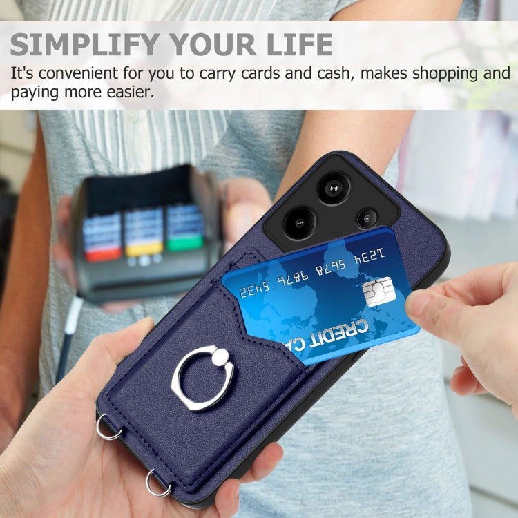 For Xiaomi Redmi Note 13 Pro 4G Global R20 Ring Card Holder Phone Case