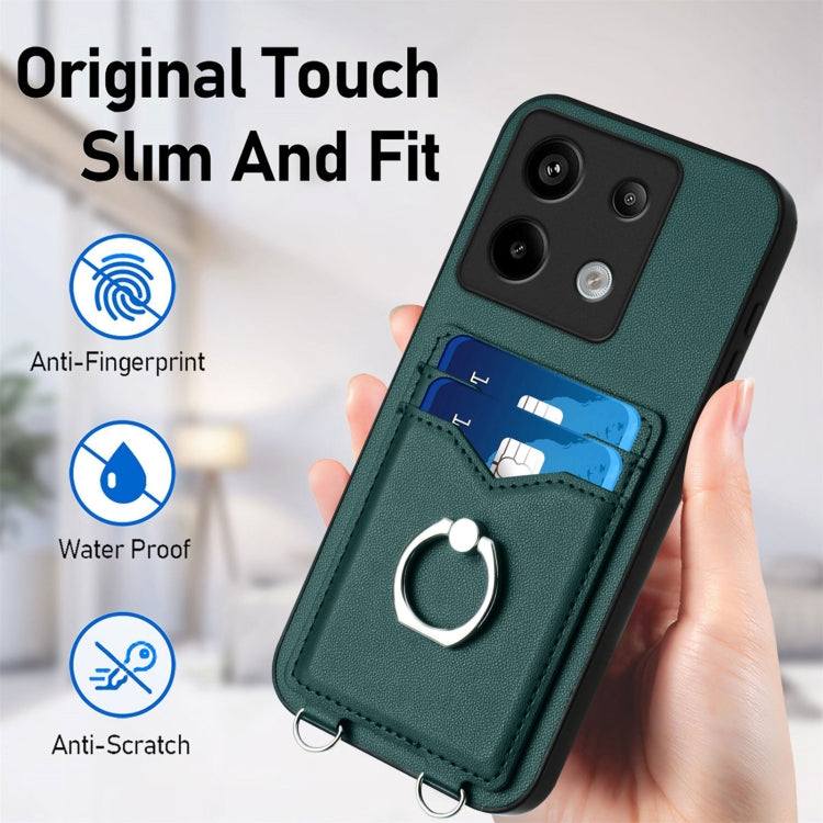 For Xiaomi Redmi Note 13 Pro 4G Global R20 Ring Card Holder Phone Case