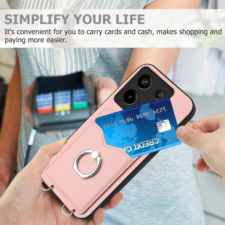 For Xiaomi Redmi Note 13 Pro 5G R20 Ring Card Holder Phone Case