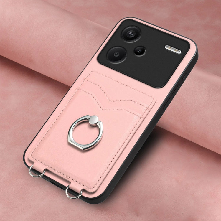 For Xiaomi Redmi Note 13 Pro+ R20 Ring Card Holder Phone Case