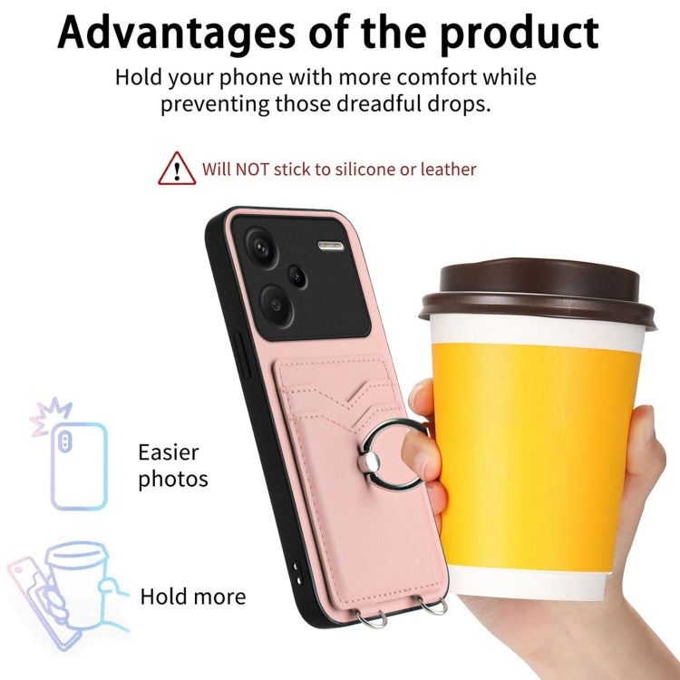 For Xiaomi Redmi Note 13 Pro+ R20 Ring Card Holder Phone Case