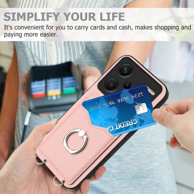 For Xiaomi Redmi Note 13 Pro+ R20 Ring Card Holder Phone Case