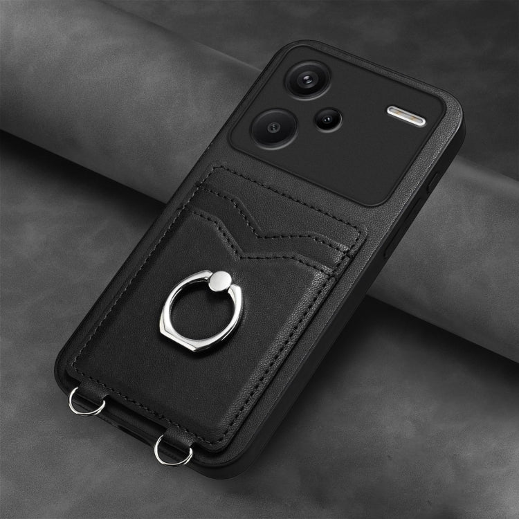 For Xiaomi Redmi Note 13 Pro+ R20 Ring Card Holder Phone Case