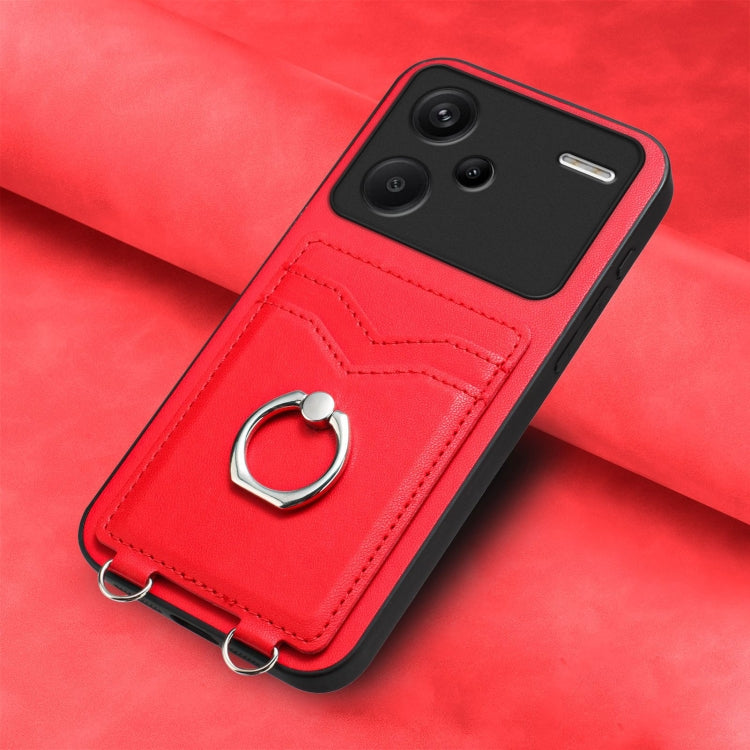 For Xiaomi Redmi Note 13 Pro+ R20 Ring Card Holder Phone Case