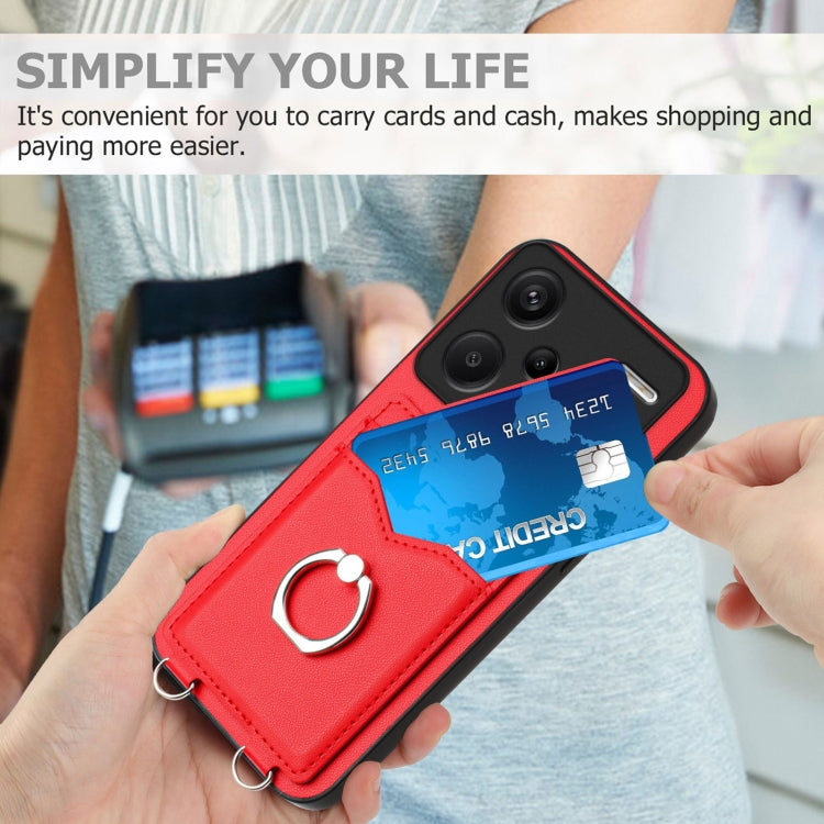 For Xiaomi Redmi Note 13 Pro+ R20 Ring Card Holder Phone Case