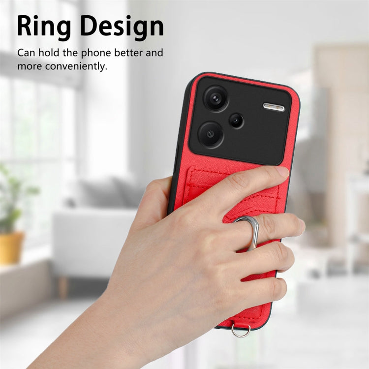 For Xiaomi Redmi Note 13 Pro+ R20 Ring Card Holder Phone Case