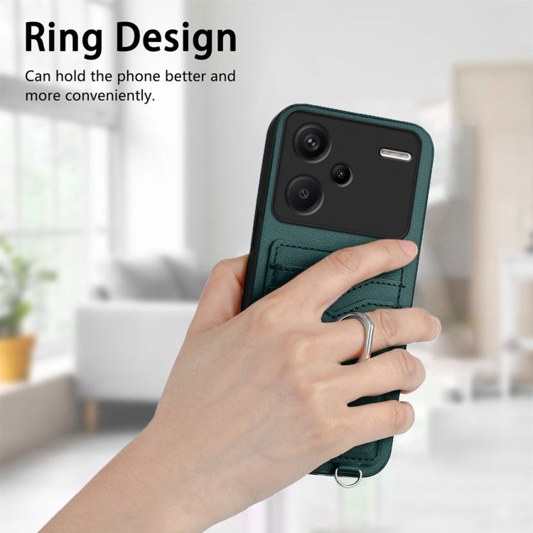 For Xiaomi Redmi Note 13 Pro+ R20 Ring Card Holder Phone Case
