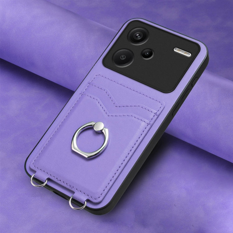 For Xiaomi Redmi Note 13 Pro+ R20 Ring Card Holder Phone Case