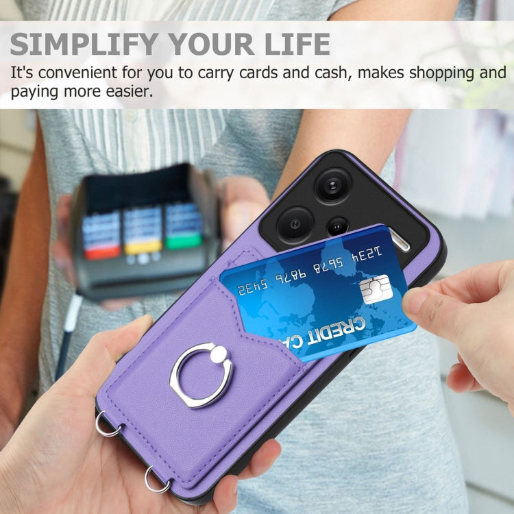 For Xiaomi Redmi Note 13 Pro+ R20 Ring Card Holder Phone Case