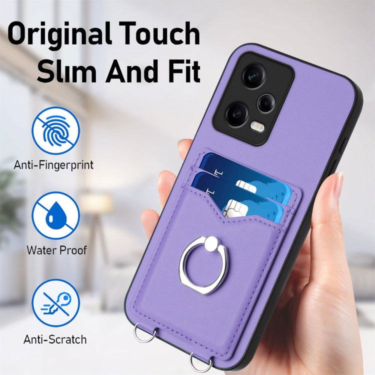 For Xiaomi Redmi Note 12 Pro+ 5G R20 Ring Card Holder Phone Case