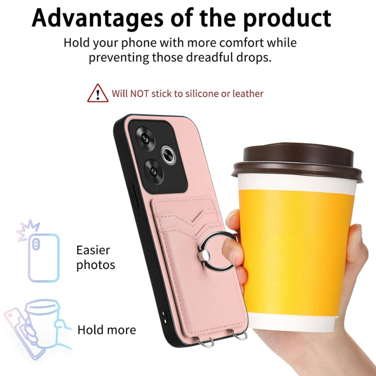 For Xiaomi Poco F6 5G India R20 Ring Card Holder Phone Case