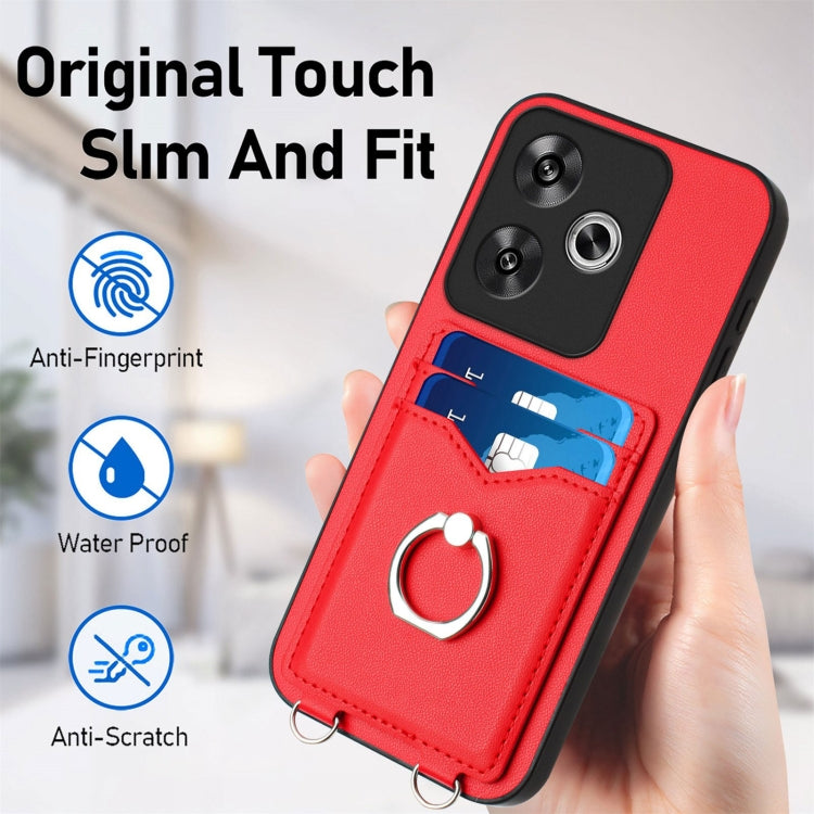 For Xiaomi Poco F6 5G India R20 Ring Card Holder Phone Case