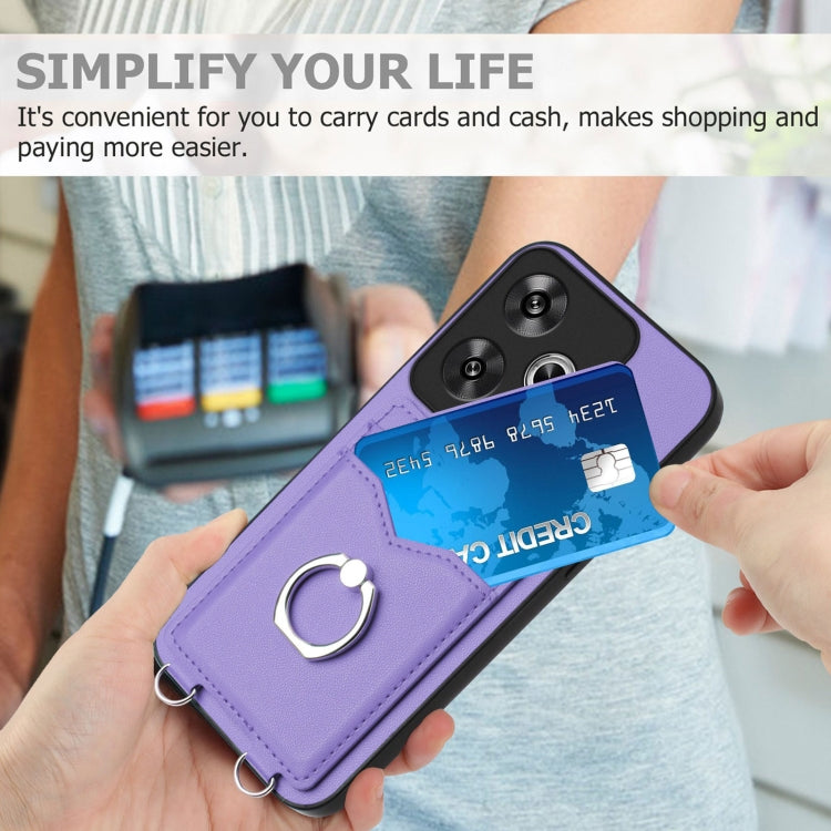 For Xiaomi Poco F6 5G India R20 Ring Card Holder Phone Case