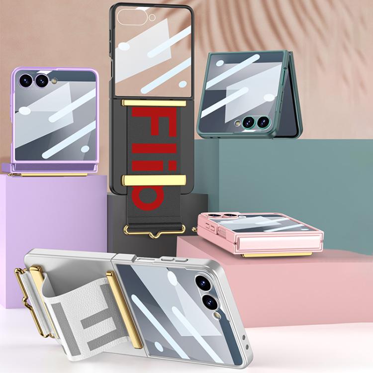 For Samsung Galaxy Z Flip7 5G GKK Integrated Ultra-thin Wristband Holder Phone Case