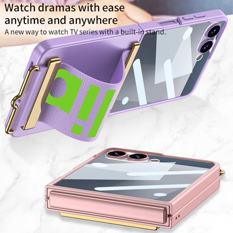 For Samsung Galaxy Z Flip7 5G GKK Integrated Ultra-thin Wristband Holder Phone Case