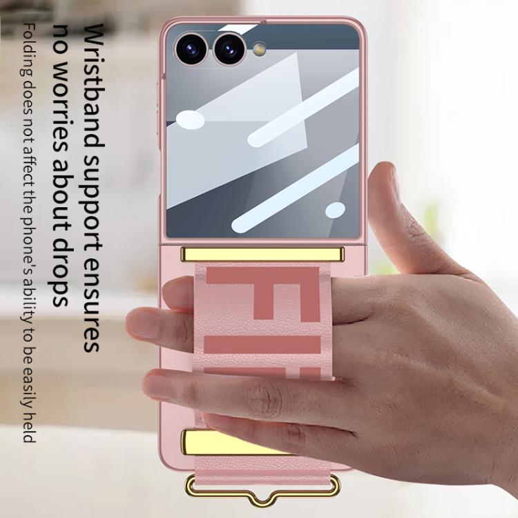 For Samsung Galaxy Z Flip7 5G GKK Integrated Ultra-thin Wristband Holder Phone Case