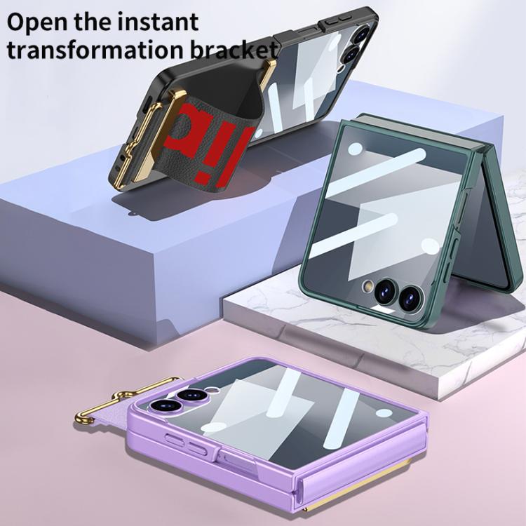 For Samsung Galaxy Z Flip7 5G GKK Integrated Ultra-thin Wristband Holder Phone Case