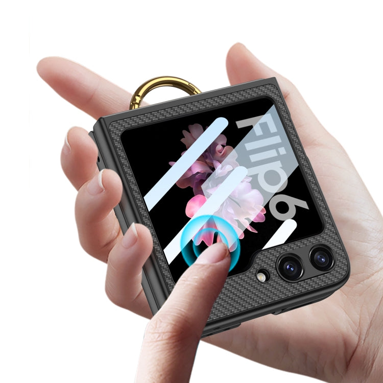 For Samsung Galaxy Z Flip6 / Flip7 FE GKK Integrated Ultra-thin Leather Card Slots Phone Case with Ring Holder