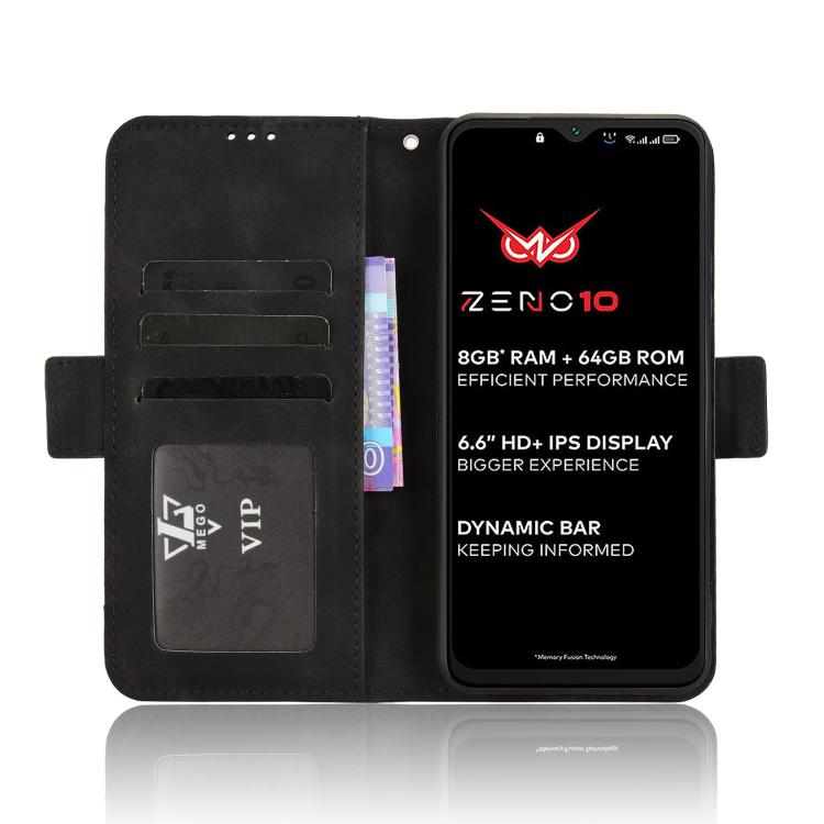 For itel Zeno 10 Skin Feel Calf Texture Card Slots Leather Phone Case