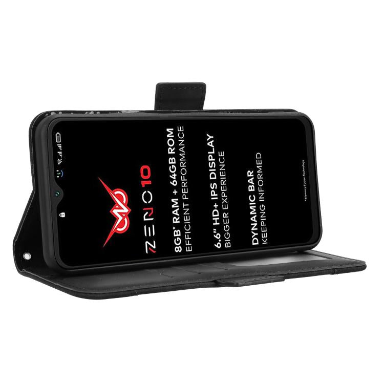 For itel Zeno 10 Skin Feel Calf Texture Card Slots Leather Phone Case