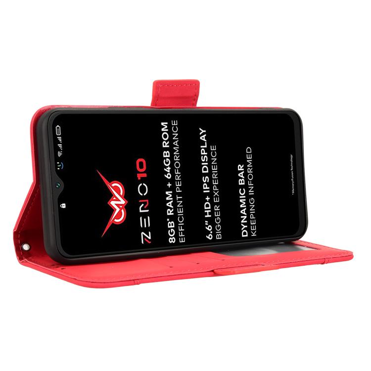 For itel Zeno 10 Skin Feel Calf Texture Card Slots Leather Phone Case